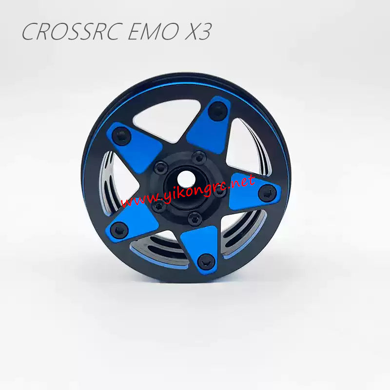 CrossRC EMO X3 Parts 1.9-inch lightweight blue five-pointed star racing wheel rim shape
