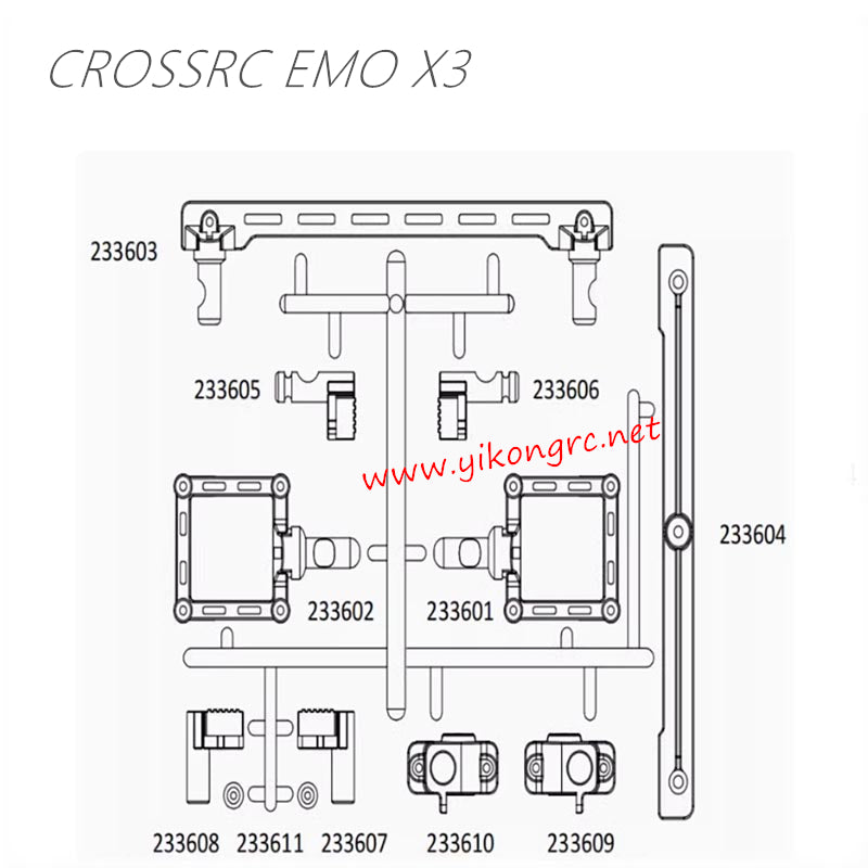 CrossRC EMO X3 Parts Body Fixing Bracket CS-952336