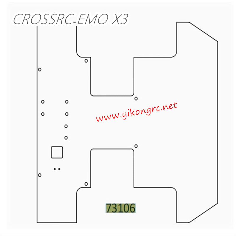 CrossRC EMO X3 Parts Cargo Box Decorative Aluminum Sheet CS-97401222