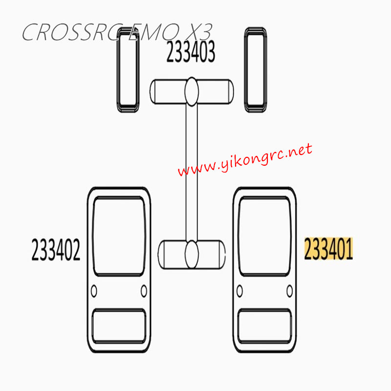 CrossRC EMO X3 Parts light panel set CS-97401197