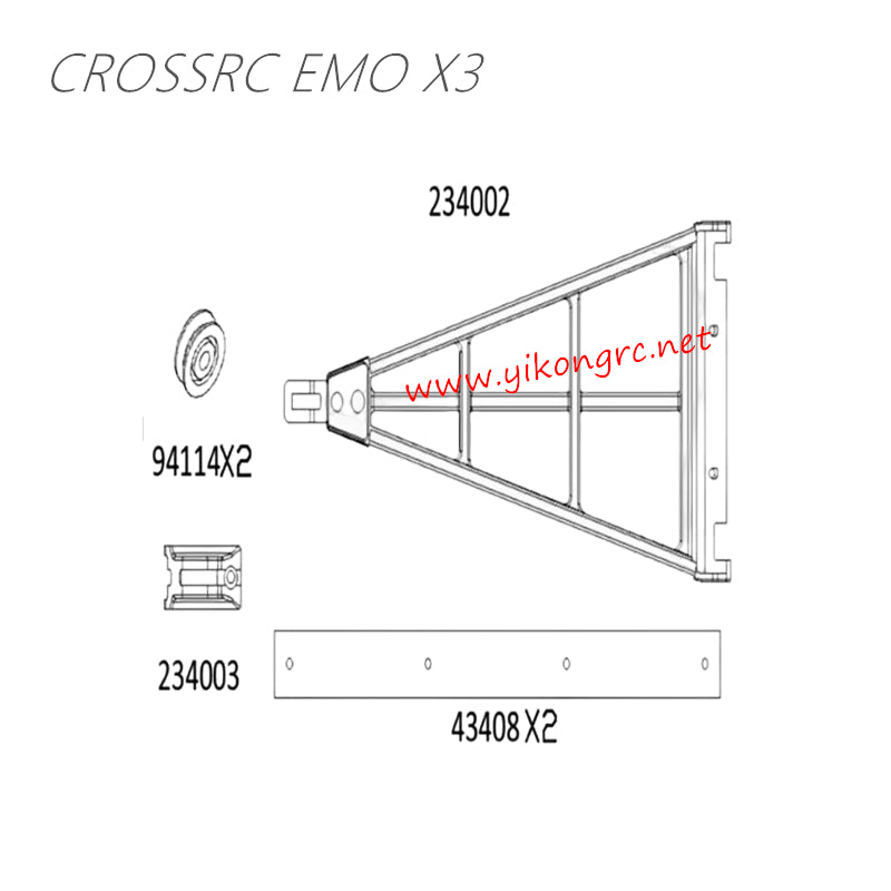 CrossRC EMO X3 Parts suspension arm CS-97401202