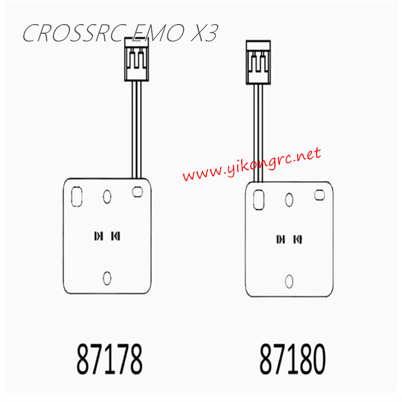 CrossRC EMO X3 Parts taillight panel CS-97401208