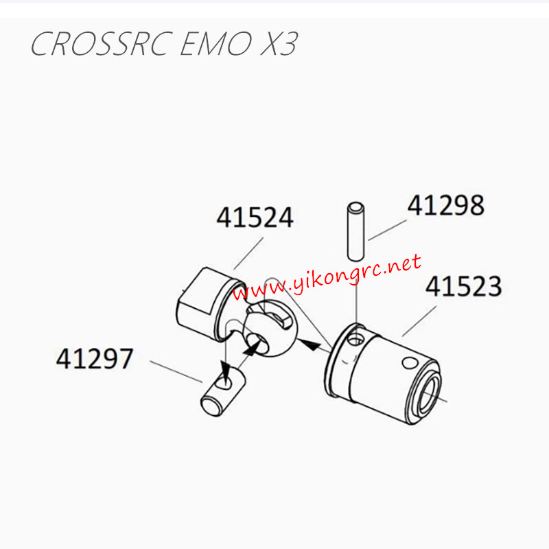 CrossRC EMO X3 RC Car Parts Drive shaft metal parts CS-97401262