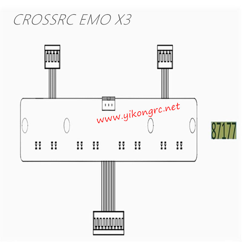 CrossRC EMO X3 RC Crawler Parts Middle Grille Light Panel CS-97401207
