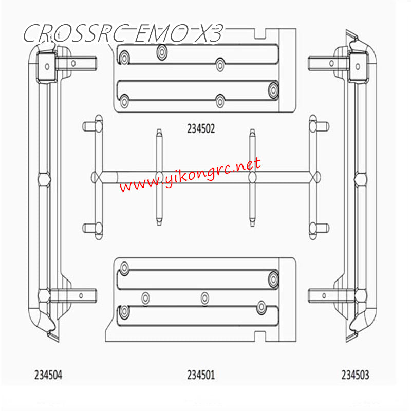 CrossRC EMO X3 RC Crawler Parts Side pedal CS-97401205