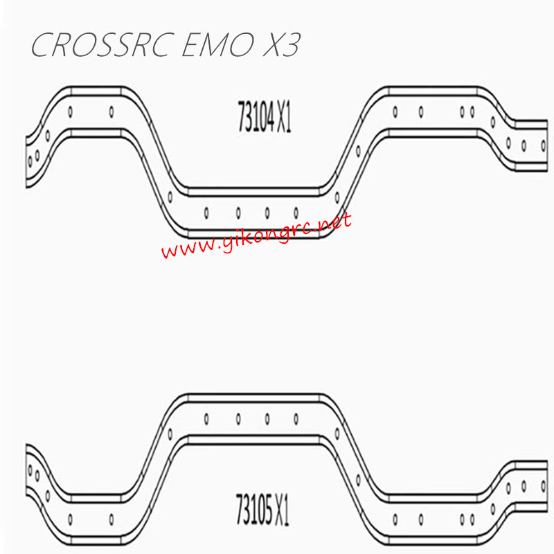 CrossRC EMO X3 RC Crawler Parts Strengthening beam CS-97401200