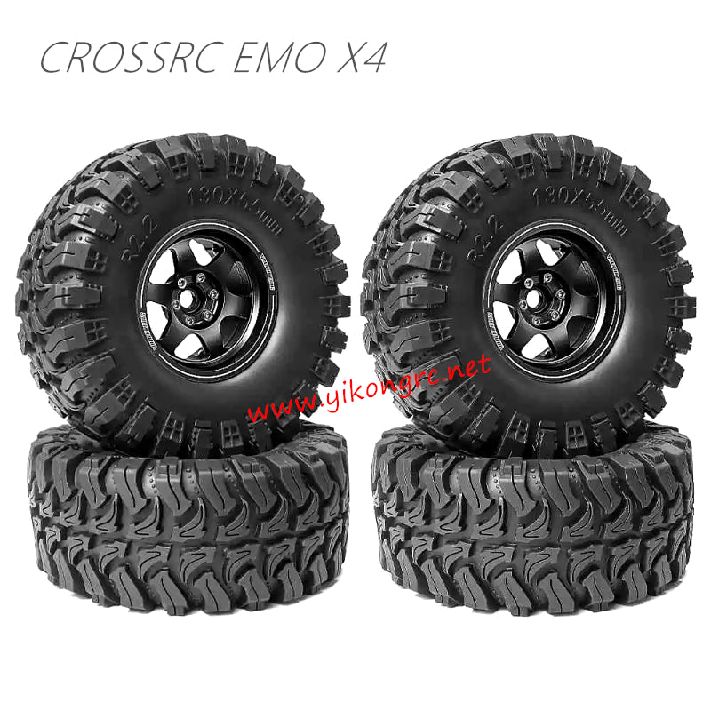 CrossRC EMO X4 Parts 2.2-inch ET37 wheel rim, tire size 130 x 55 mm black
