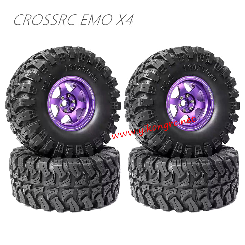 CrossRC EMO X4 Parts 2.2-inch ET37 wheel rim, tire size 130 x 55 mm purple