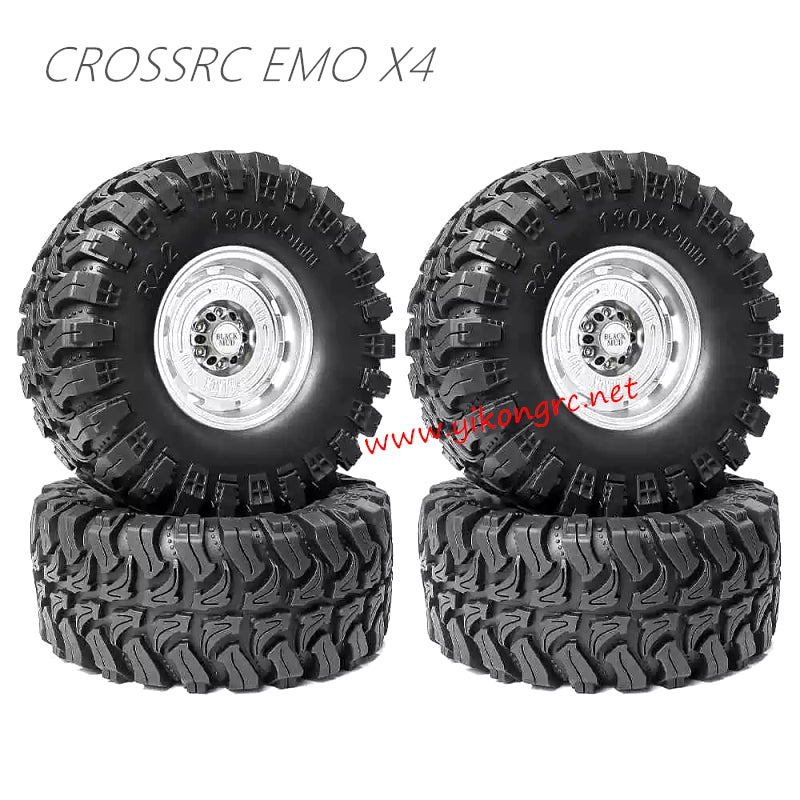 CrossRC EMO X4 Parts 2.2-inch ET37 wheel rim, tire size 130 x 55 mm silver
