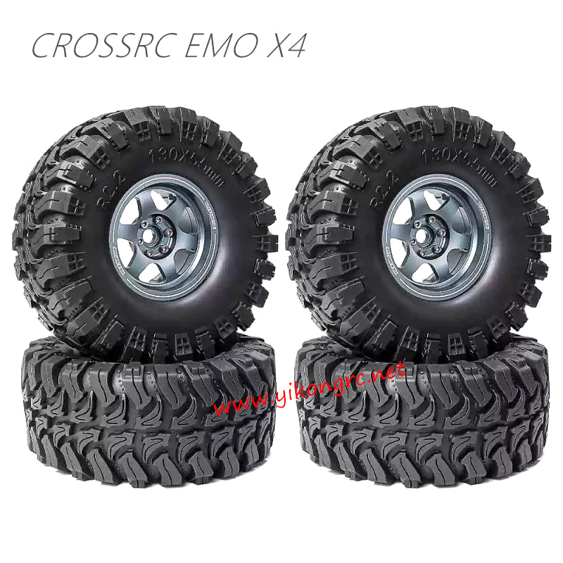 CrossRC EMO X4 Parts 2.2-inch ET37 wheel rim, tire size 130 x 55 mm titanium