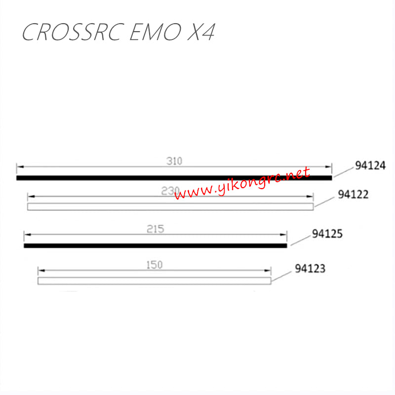 CrossRC EMO X4 Parts Differential Cable Kit CS-97401292