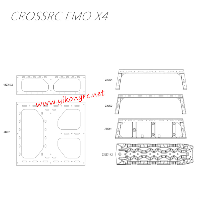 CrossRC EMO X4 Parts Rear Gantry Assembly CS-97401290