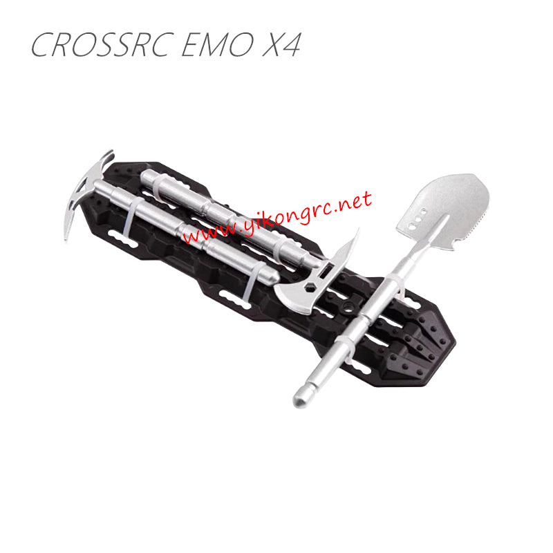 CrossRC EMO X4 Parts Shovel, axe, pickaxe, escape board silver black