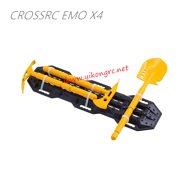 CrossRC EMO X4 Parts Shovel, axe, pickaxe, escape board yellow black