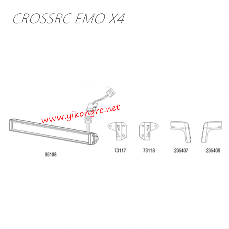 CrossRC EMO X4 Parts Top Spotlight CS-97401276
