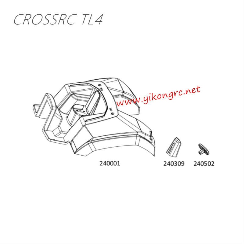 CrossRC TL4 Parts Cab 240001 CS-97401380