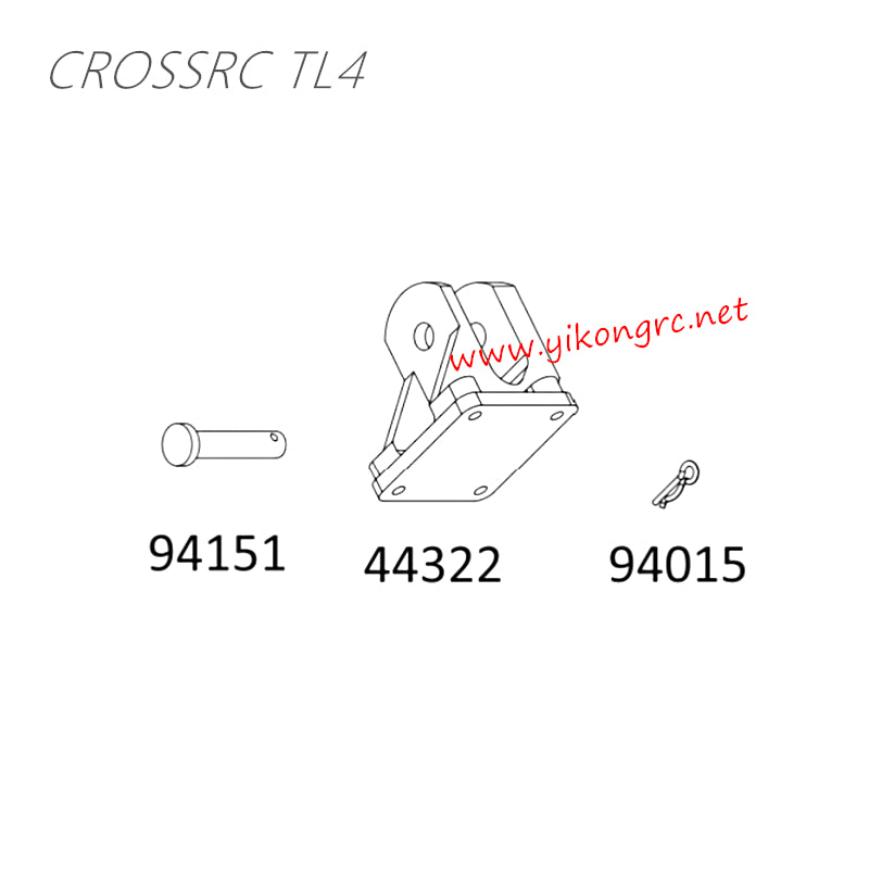CrossRC TL4 Parts Rear Tow Hook Mount CS-97401371