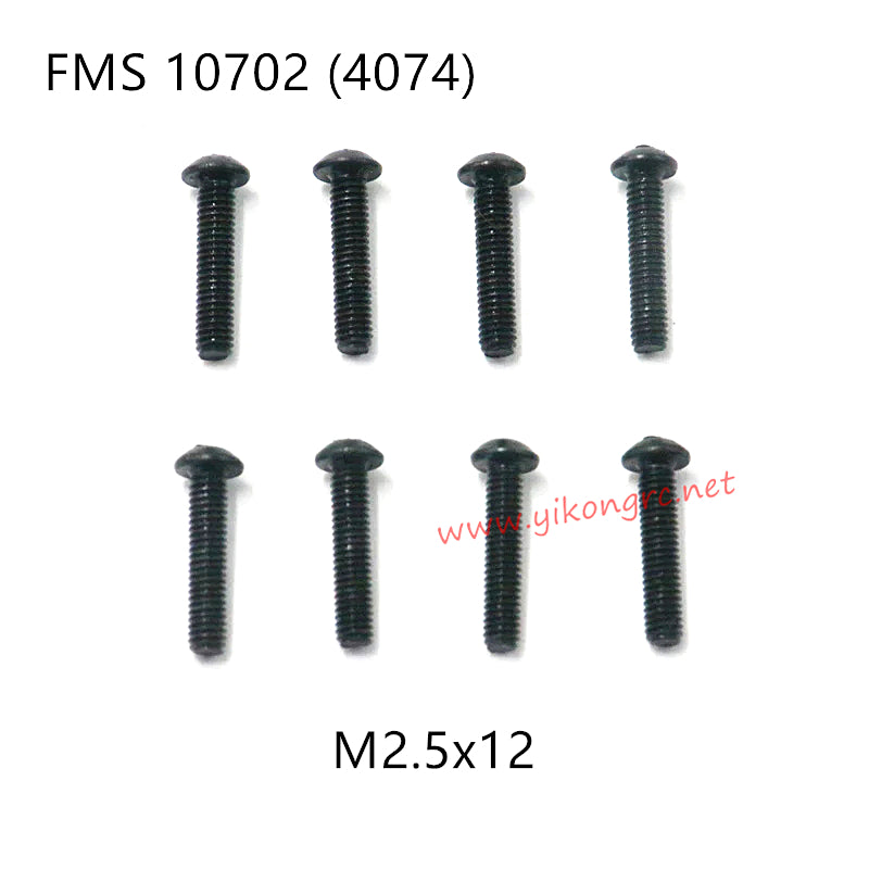 FMS U4 (4074) RC Car Parts Button Head Screws M2.5x12 APSC71134