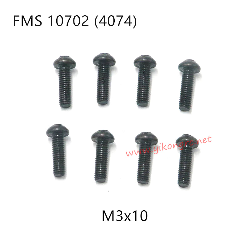 FMS U4 (4074) RC Car Parts Button Head Screws M3x10 APSC71126