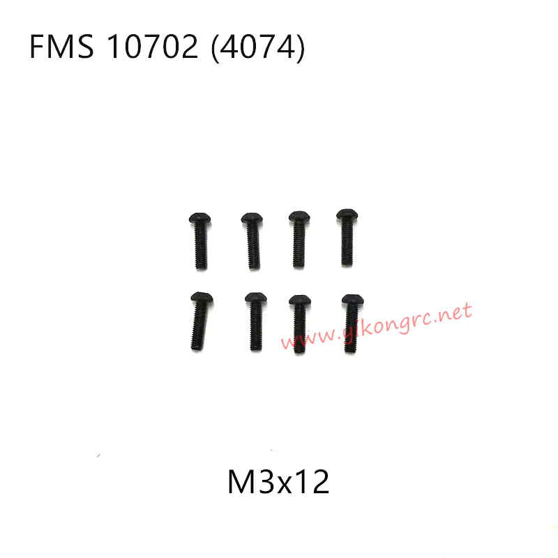 FMS U4 (4074) RC Car Parts Button Head Screws M3x12 APSC71127