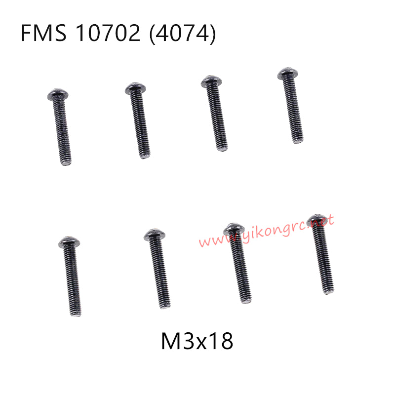 FMS U4 (4074) RC Car Parts Button Head Screws M3x18 APSC71130