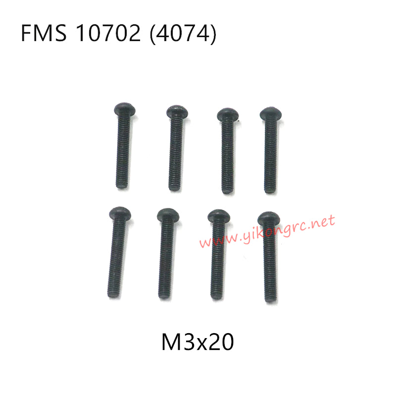 FMS U4 (4074) RC Car Parts Button Head Screws M3x20 APSC71131