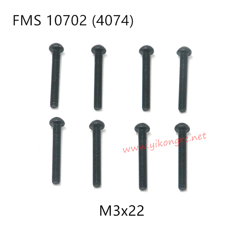 FMS U4 (4074) RC Car Parts Button Head Screws M3x22 APSC71132
