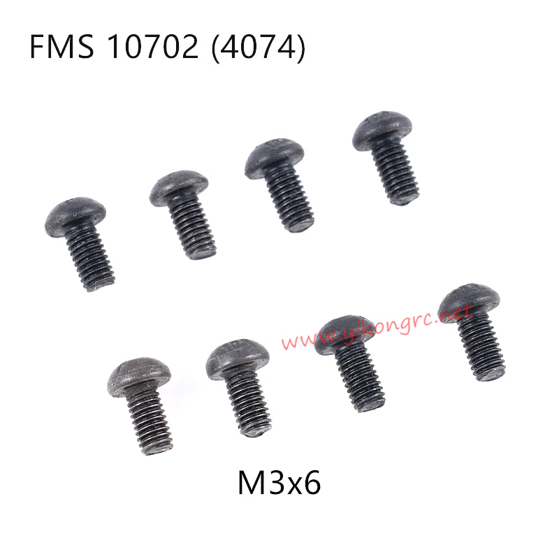 FMS U4 (4074) RC Car Parts Button Head Screws M3x6 APSC71124