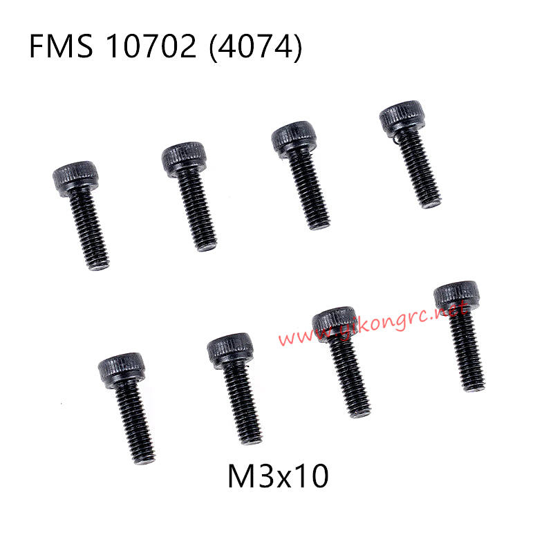 FMS U4 (4074) RC Car Parts Cap Head Screws M3x10 APSC71143