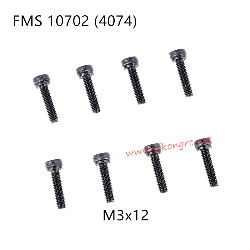 FMS U4 (4074) RC Car Parts Cap Head Screws M3x12 APSC71144