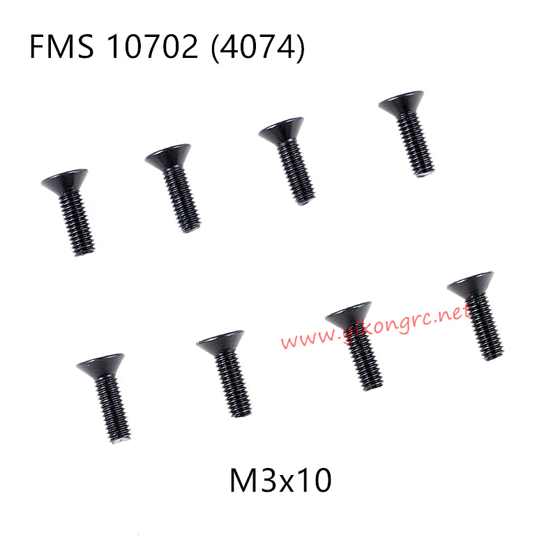 FMS U4 (4074) RC Car Parts Flat Head Screws M3x10 APSC71147