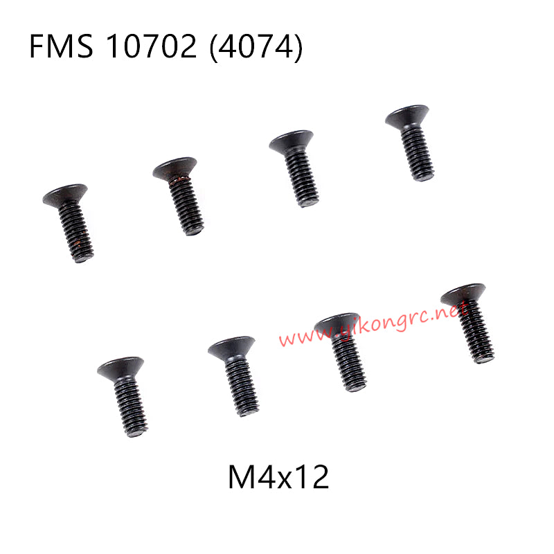 FMS U4 (4074) RC Car Parts Flat Head Screws M4x12 APSC71149