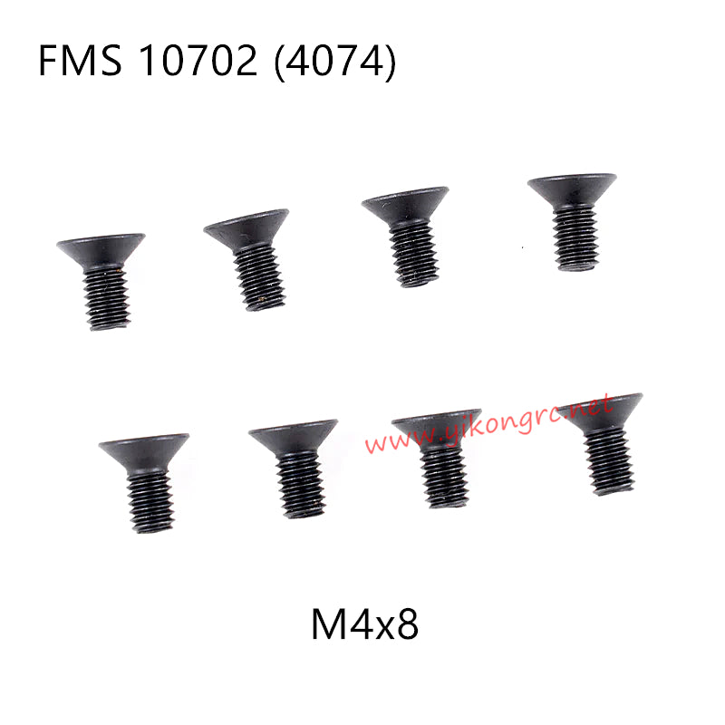 FMS U4 (4074) RC Car Parts Flat Head Screws M4x8 APSC71148