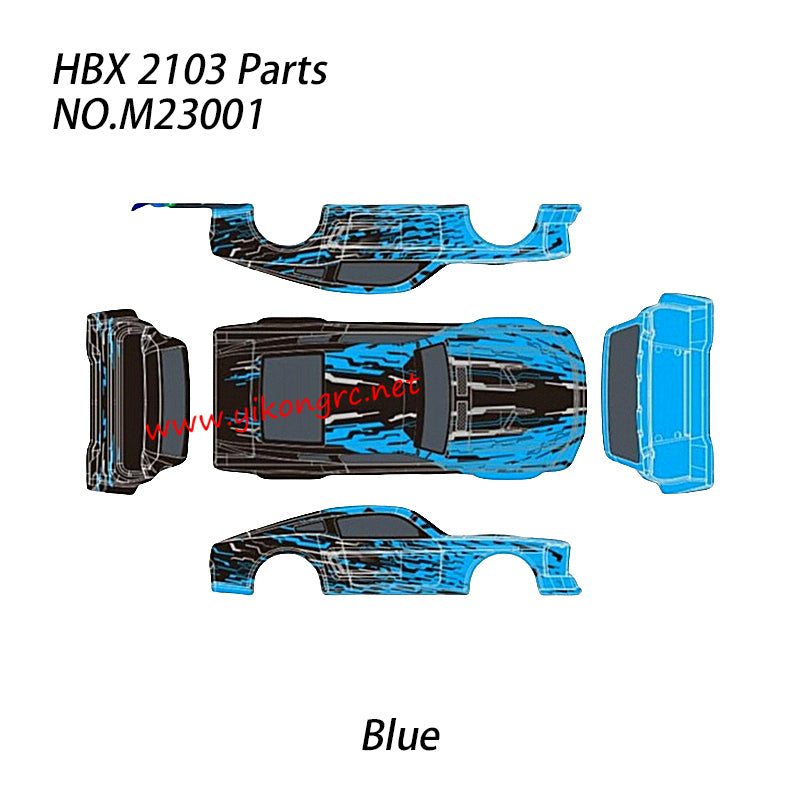 HAIBOXING HBX 2103 Parts Car Body (Blue)+Body Decal M23001