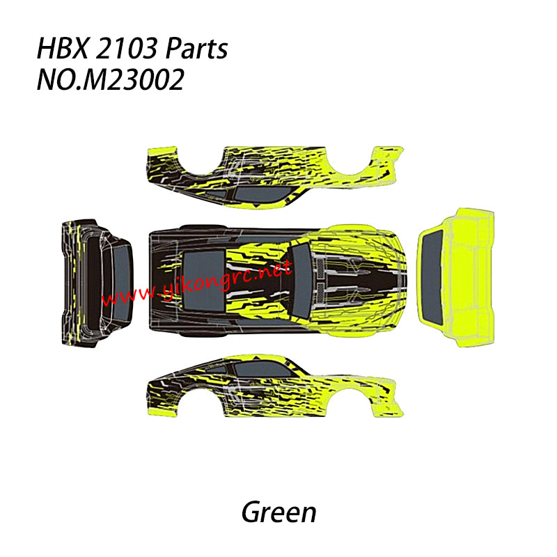 HAIBOXING HBX 2103 Parts Car Body Green+Body Decal M23002