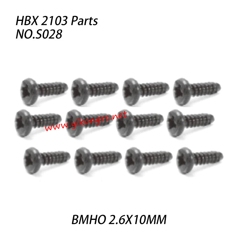 HAIBOXING HBX 2103 Parts Pan Head Mechanical Screws (BMHO 2.6X10MM) S028