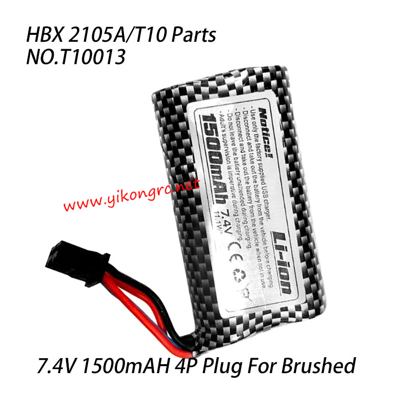 HAIBOXING HBX 2105A Parts LIi-ion Battery 7.4V 1500mAH for Brushed T10013