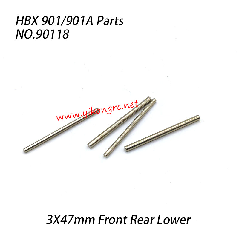 HAIBOXING HBX 901A Parts 3X47mm Front Rear Lower Suspension Arm Inside Hinge Pins 90118