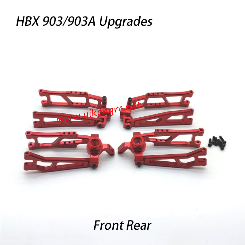 HAIBOXING HBX 903A RC Car Upgrade Parts Metal Front Rear Swing Arm red
