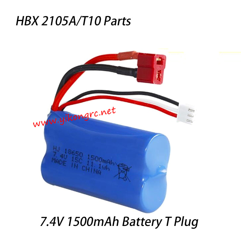 HBX 2105A RC Car Parts 7.4V 1500mAh Battery T Plug For Brushless