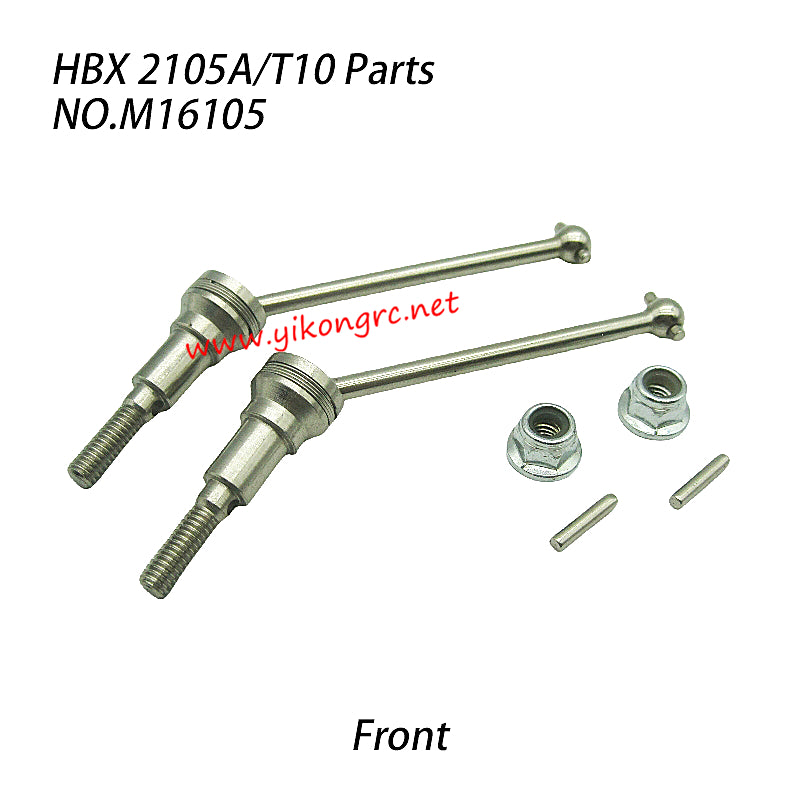 HBX 2105A RC Car Parts Front Metal Universal Shafts+Pins+Lock Nut M4 M16105