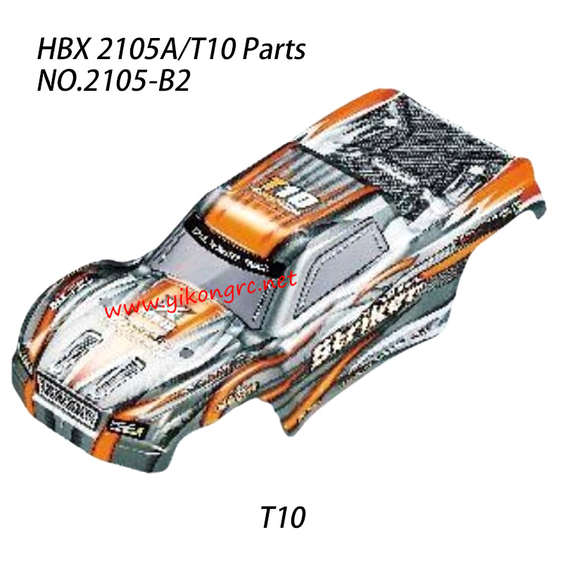 HBX 2105A RC Car Parts T10 Body Shell Orange 2105-B2