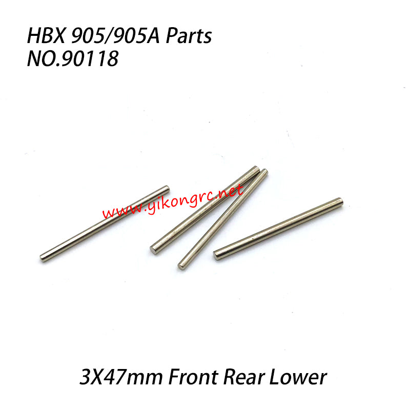 HBX 905A RC Car Parts 3X47mm Front Rear Lower Suspension Arm Inside Hinge Pins 90118
