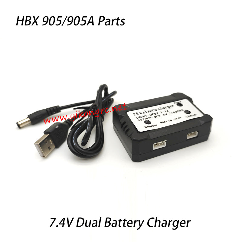HBX 905A RC Car Parts 7.4V Dual Battery Charger