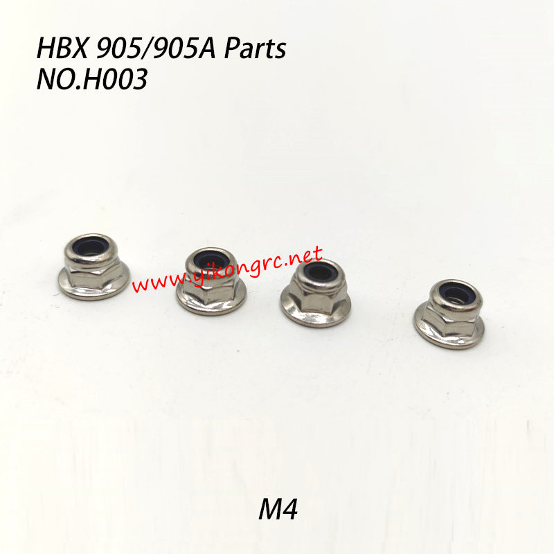 HBX 905A RC Car Parts (M4) Flange Locknut H003