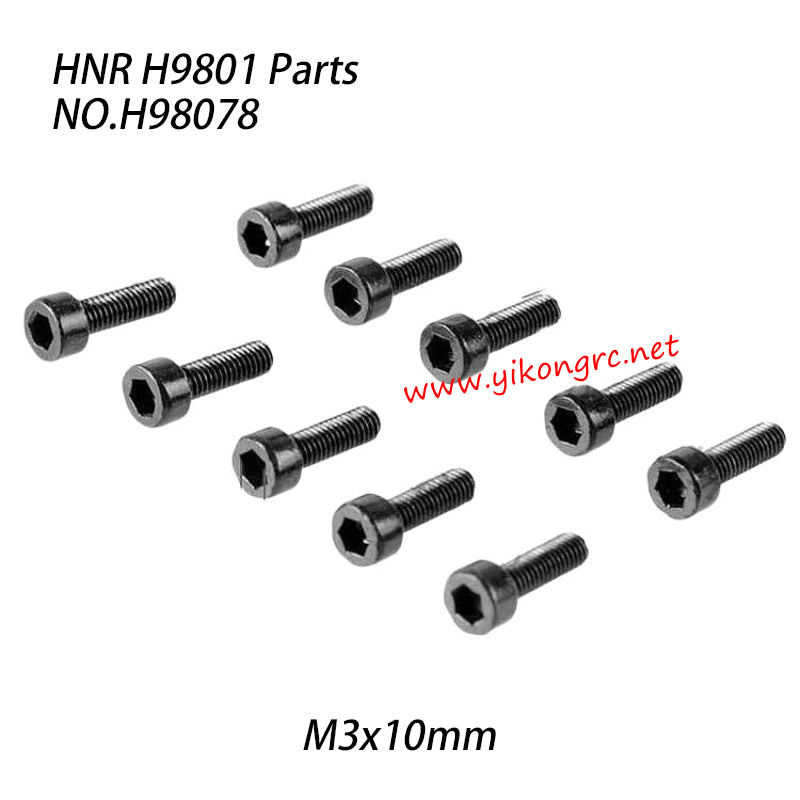 HNR H9801 Parts Cup-head mechanical screw M3x10mm H98078