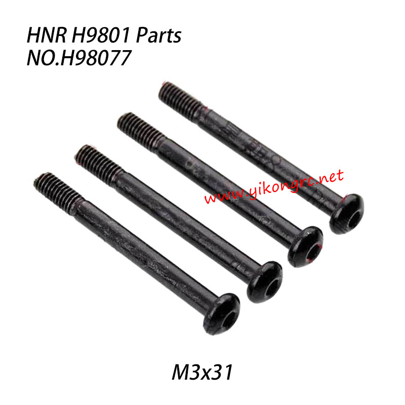 HNR H9801 Parts Half-thread mechanical screw M3x31mm H98077