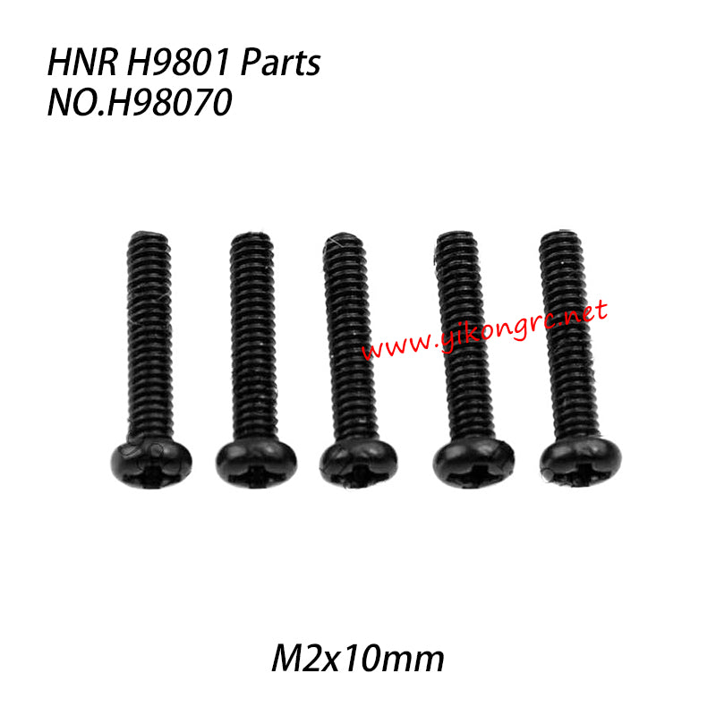HNR H9801 Parts Round-head machine screw (M2x10mm) H98070
