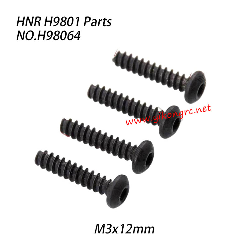 HNR H9801 Parts Round-head self-tapping screw M3x12mm H98064