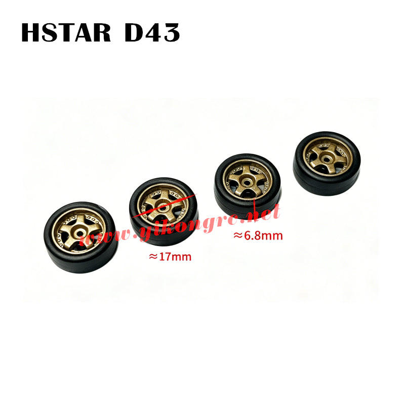 HONGXING TOYS D43 Parts Plastic Drift Tire bronze
